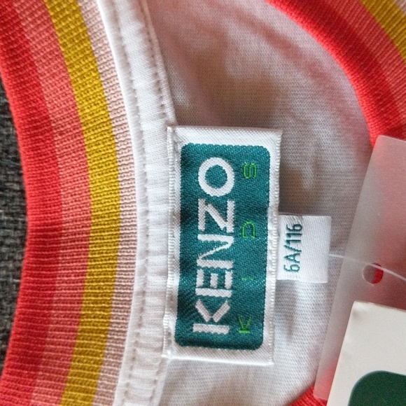NWT Kenzo Girl T-shirt With Logo Print White - Picture 5 of 15